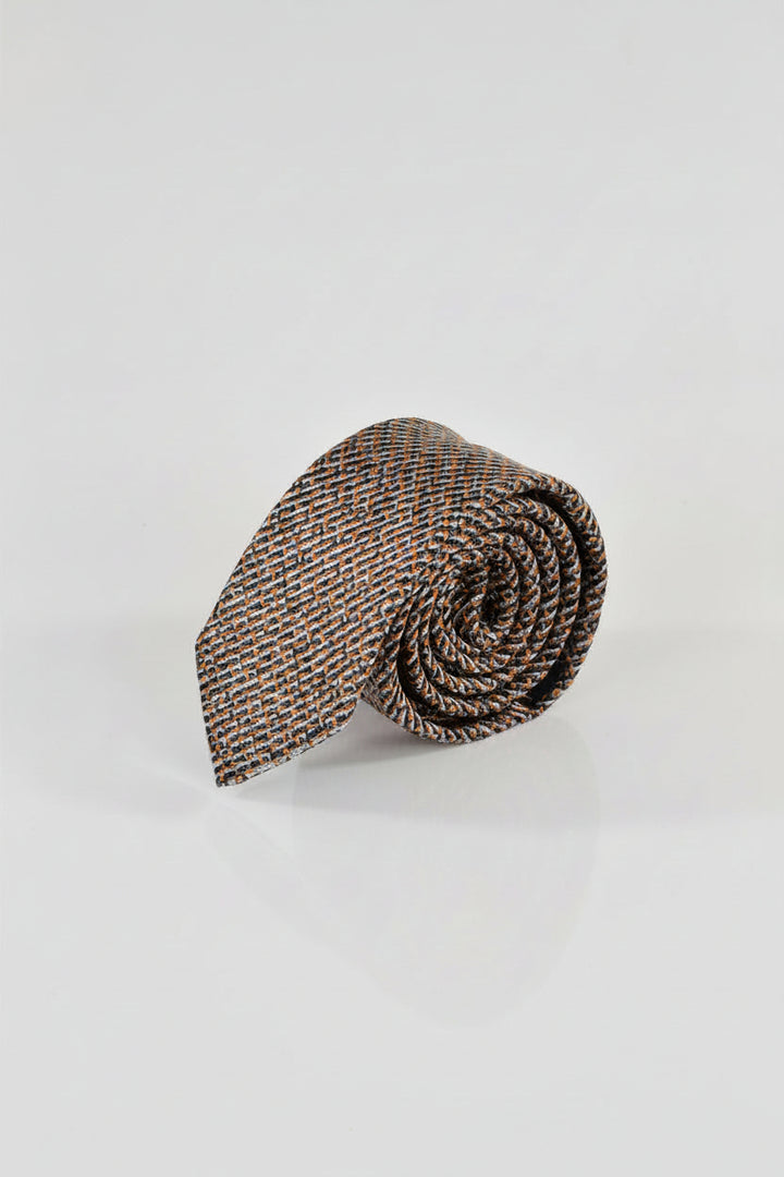 Krawatte Rosa-Grau Wellendesign