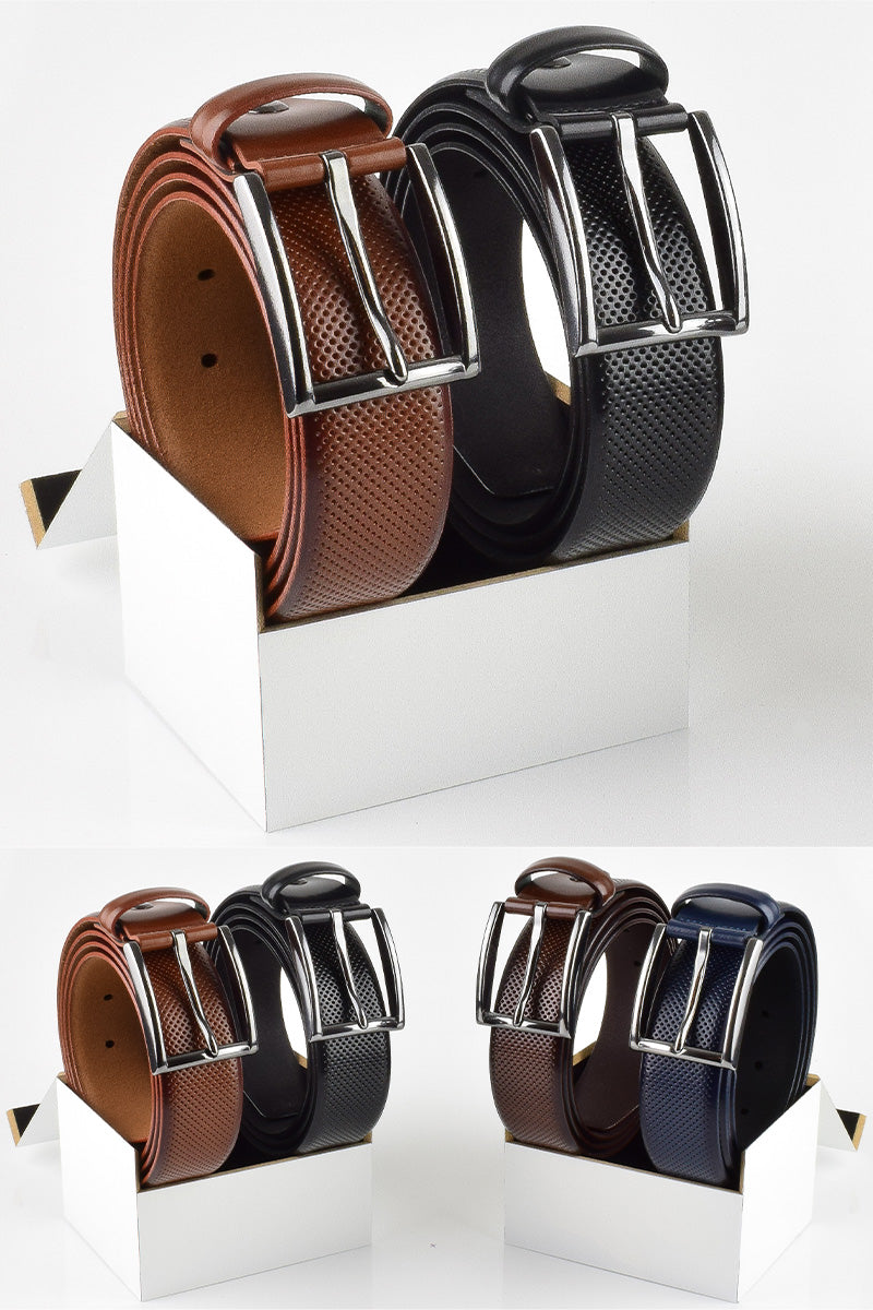 Elegante Herrengürtel in schwarz, braun blau und cognac aus echtem Leder/Spaltleder
