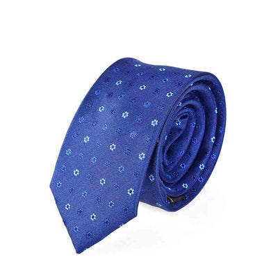 KRAWATTE FLORAL ROYALBLAU