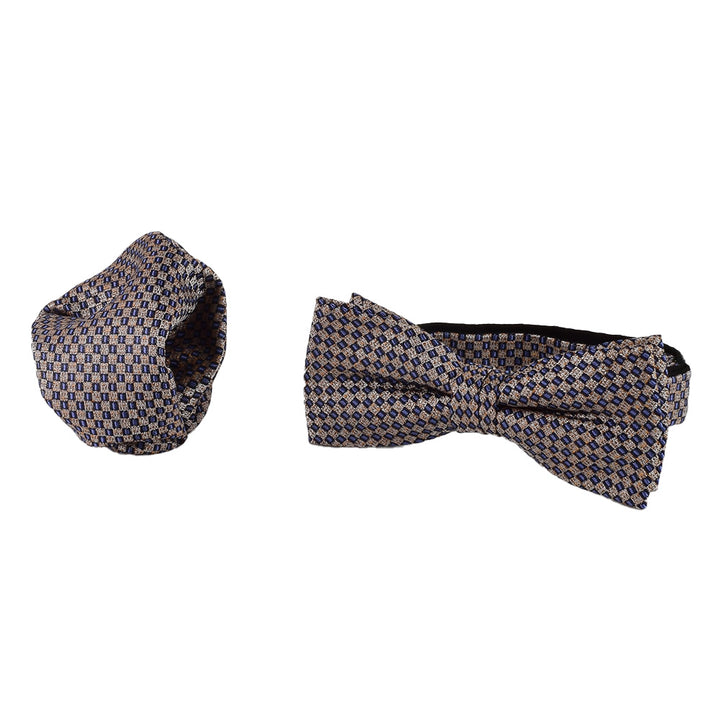 Herren Schleife mit Einstecktuch in cognac