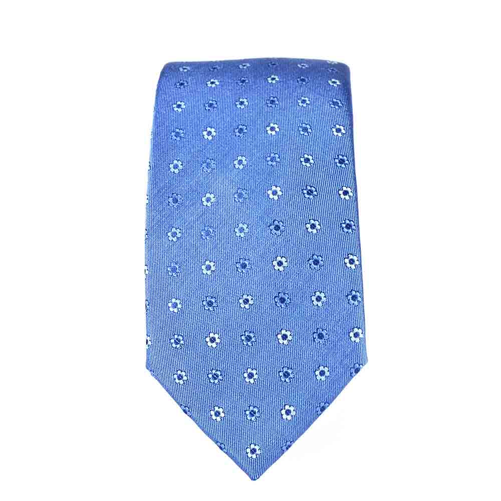 KRAWATTE FLORAL HELLBLAU