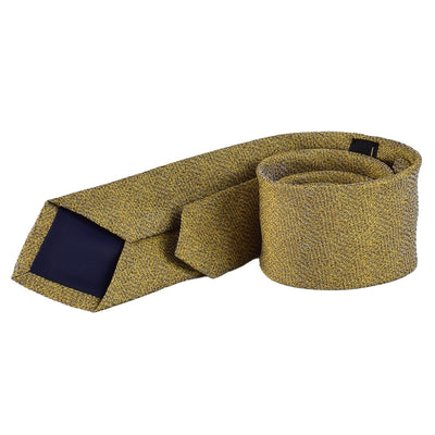 Elegante Krawatte mit Einstecktuch in gelb