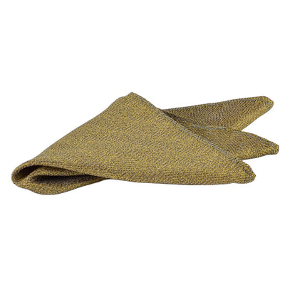 Elegante Krawatte mit Einstecktuch in gelb