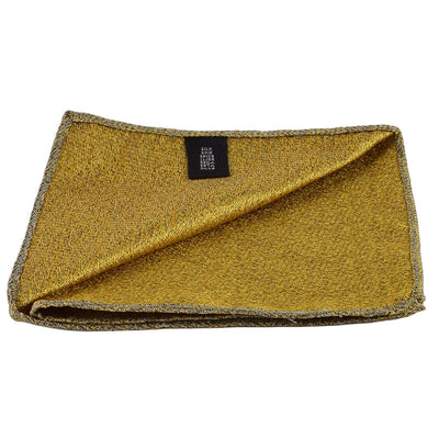 Elegante Krawatte mit Einstecktuch in gelb