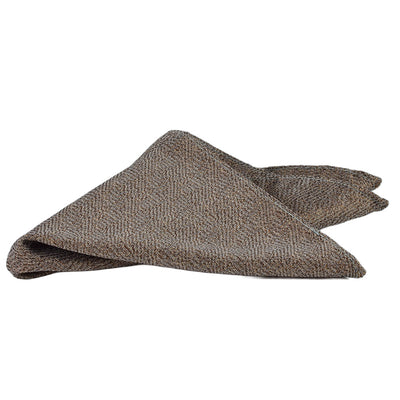 Elegante Krawatte mit Einstecktuch in braun