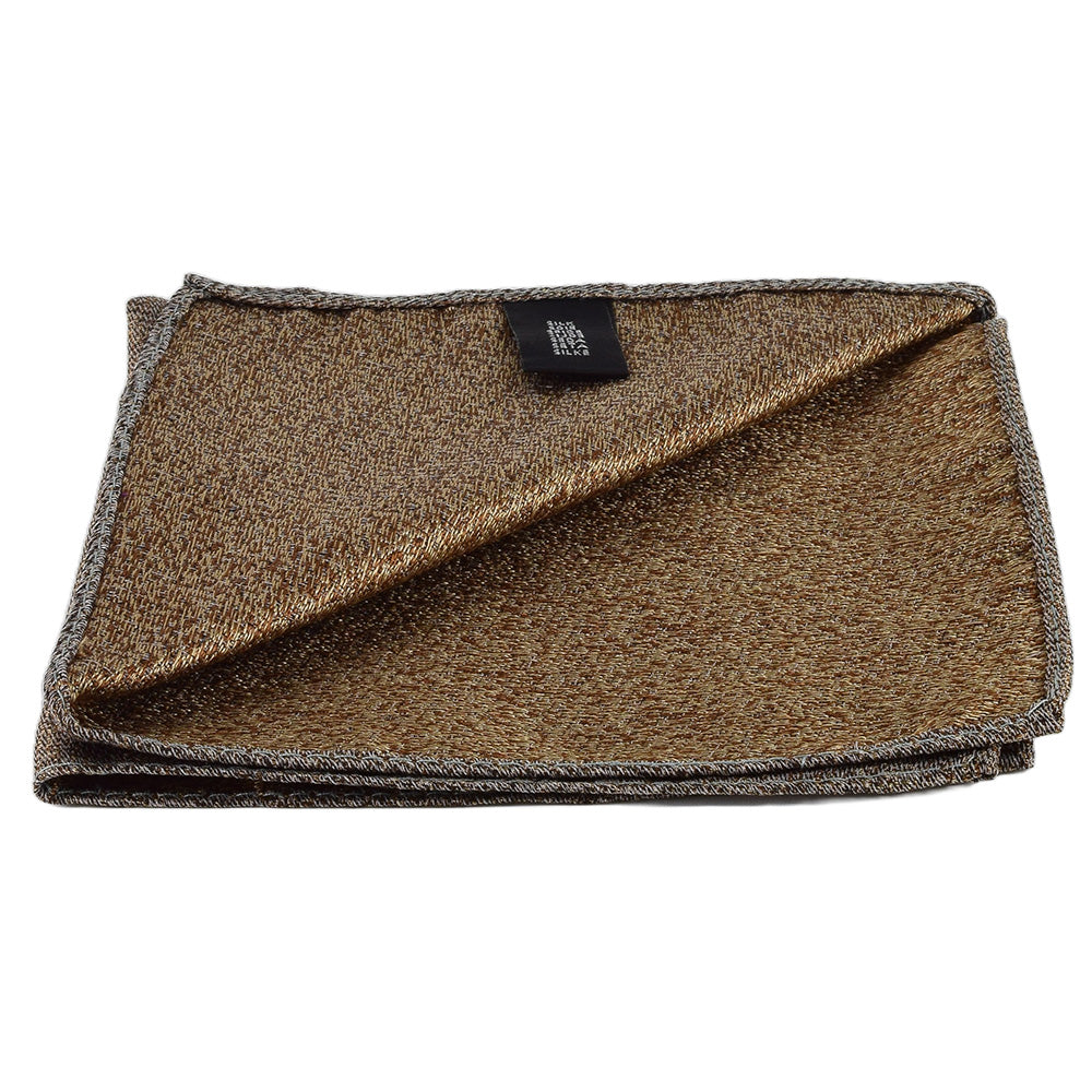 Elegante Krawatte mit Einstecktuch in braun