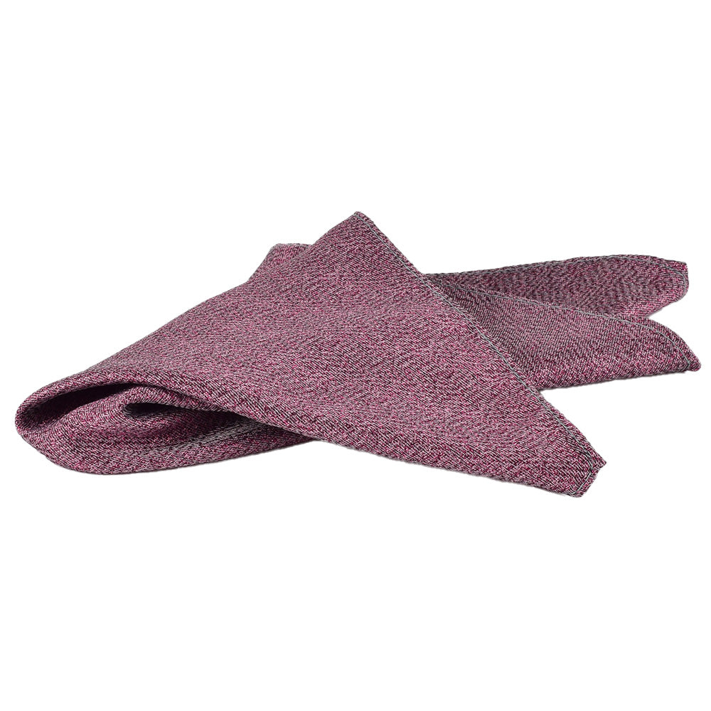 Elegante Krawatte mit Einstecktuch in rosa