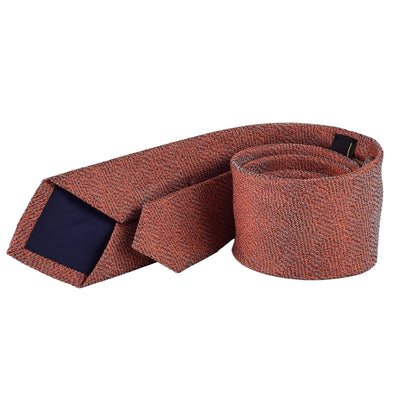 Elegante Krawatte mit Einstecktuch in orange