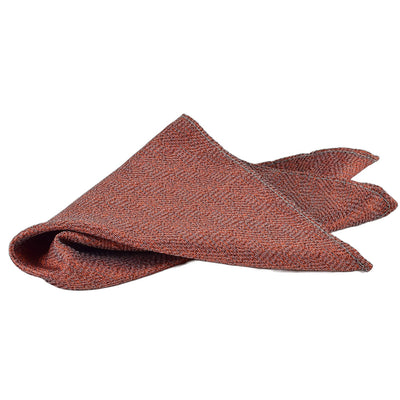 Elegante Krawatte mit Einstecktuch in orange