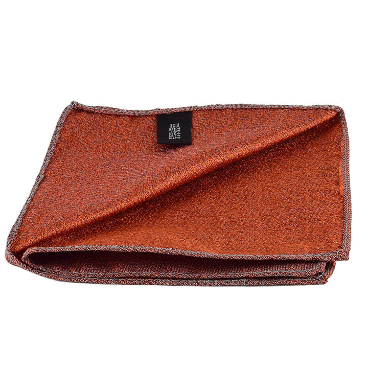 Elegante Krawatte mit Einstecktuch in orange