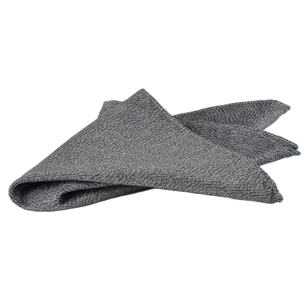 Elegante Krawatte mit Einstecktuch in grau