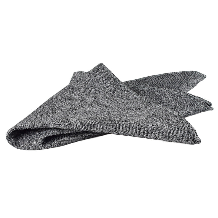Elegante Krawatte mit Einstecktuch in grau