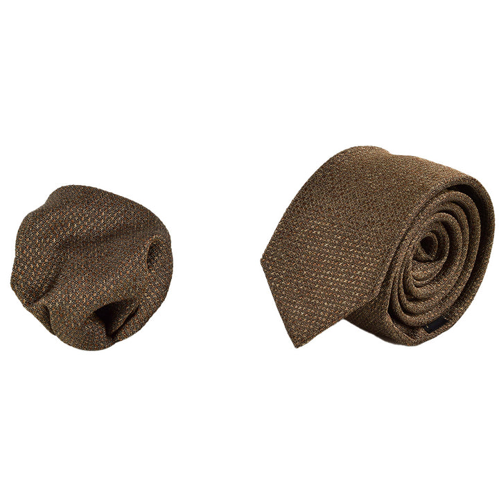 KRAWATTE | EINSTECKTUCH SET BROOKLYN BRAUN